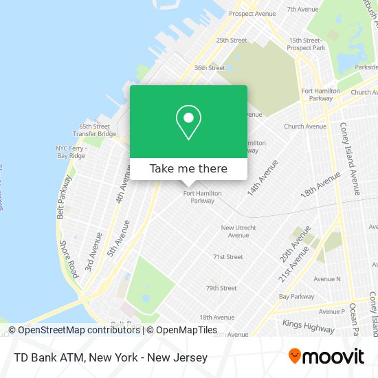 Mapa de TD Bank ATM