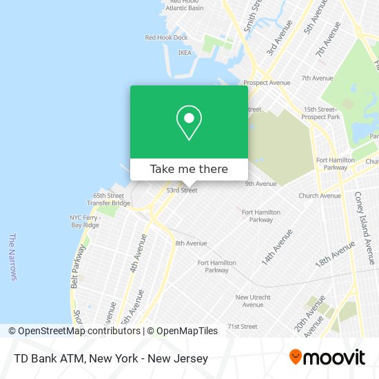 TD Bank ATM map