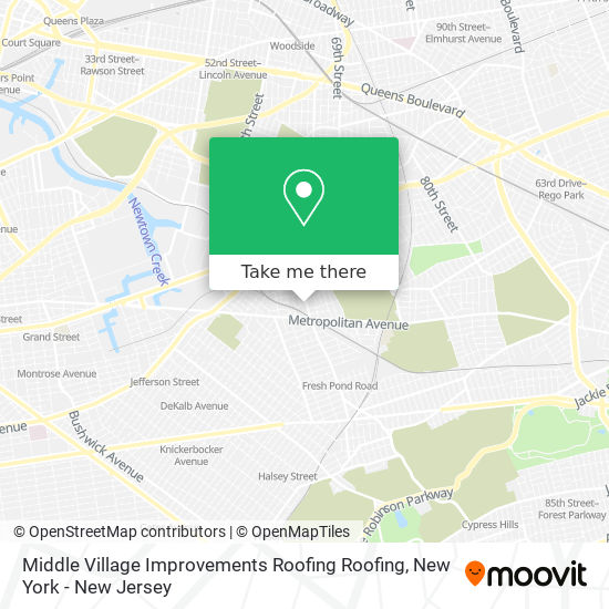 Mapa de Middle Village Improvements Roofing Roofing