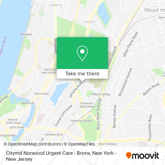 Mapa de Citymd Norwood Urgent Care - Bronx