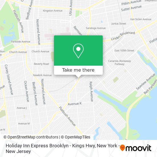 Holiday Inn Express Brooklyn - Kings Hwy map