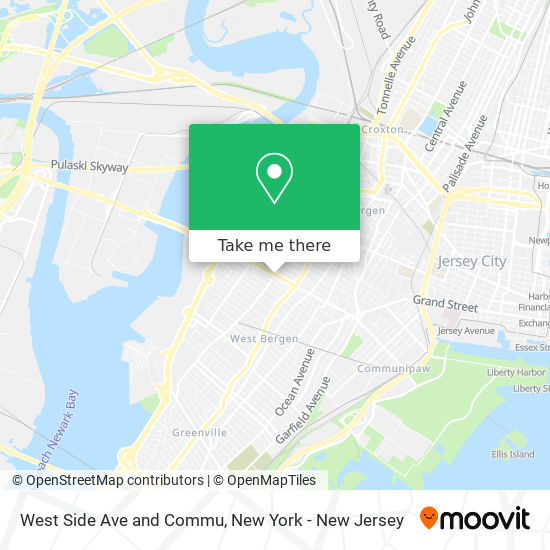 Mapa de West Side Ave and Commu