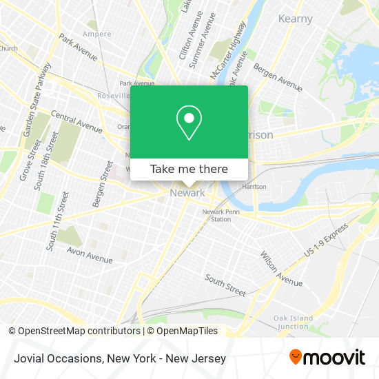 Jovial Occasions map