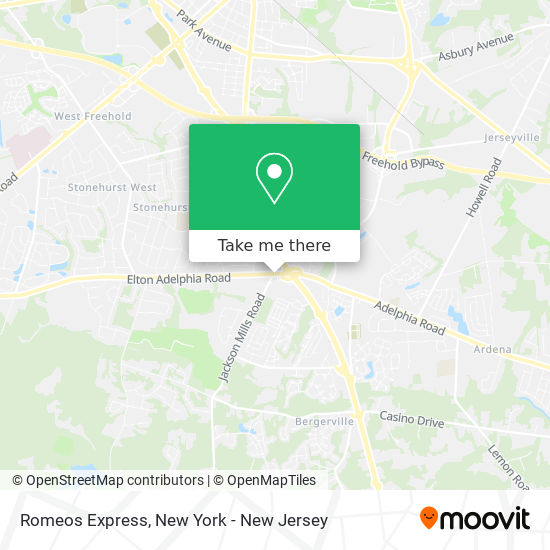 Romeos Express map