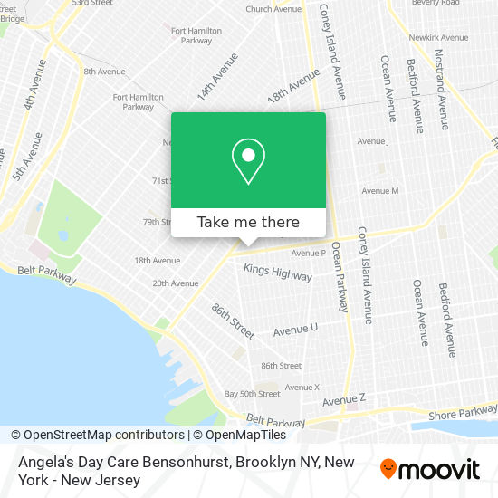 Angela's Day Care Bensonhurst, Brooklyn NY map