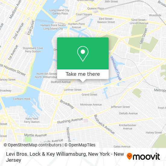 Mapa de Levi Bros. Lock & Key Williamsburg