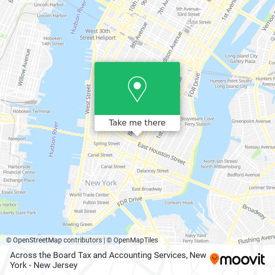 Mapa de Across the Board Tax and Accounting Services