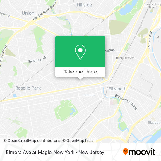 Elmora Ave at Magie map