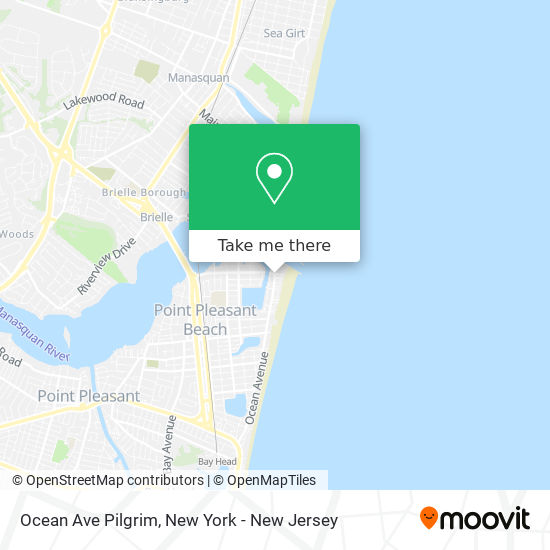 Ocean Ave Pilgrim map