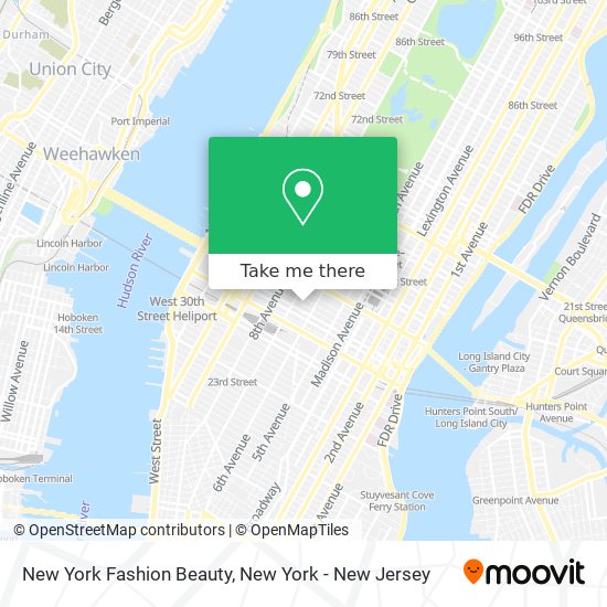 New York Fashion Beauty map