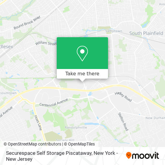 Securespace Self Storage Piscataway map