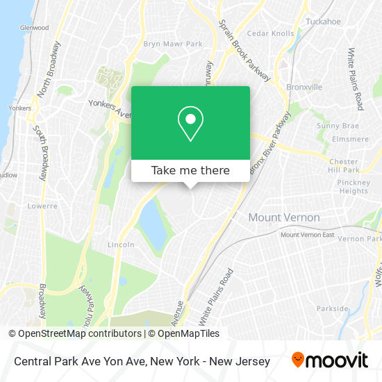 Mapa de Central Park Ave Yon Ave
