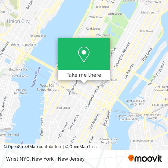 Wrist NYC map