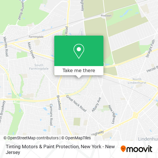 Tinting Motors & Paint Protection map