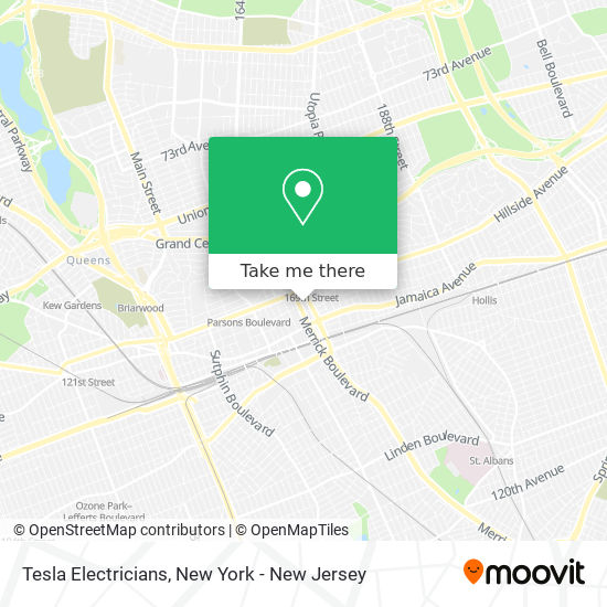 Mapa de Tesla Electricians