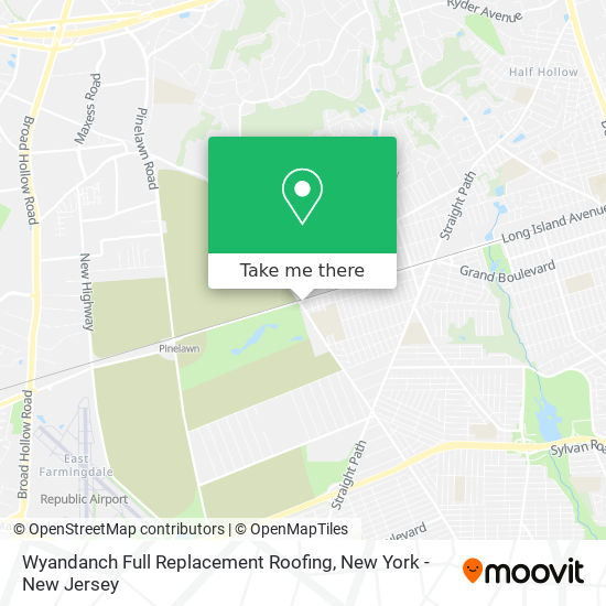 Mapa de Wyandanch Full Replacement Roofing
