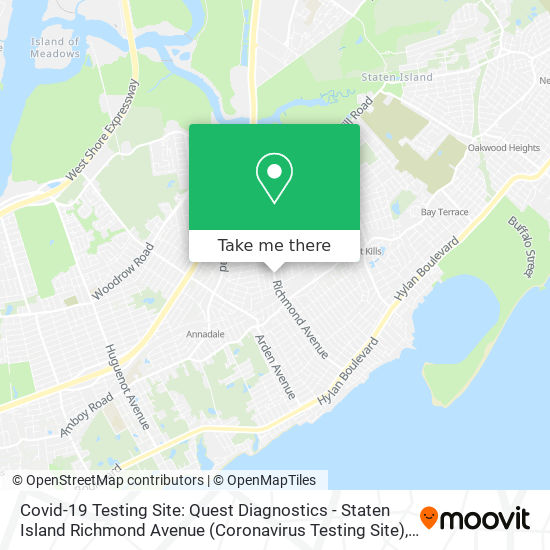 Covid-19 Testing Site: Quest Diagnostics - Staten Island Richmond Avenue (Coronavirus Testing Site) map