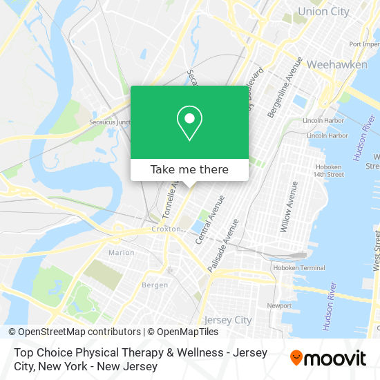 Top Choice Physical Therapy & Wellness - Jersey City map