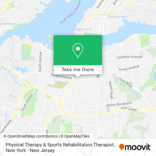 Physical Therapy & Sports Rehabilitation Therapist map