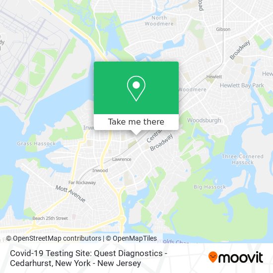 Covid-19 Testing Site: Quest Diagnostics - Cedarhurst map