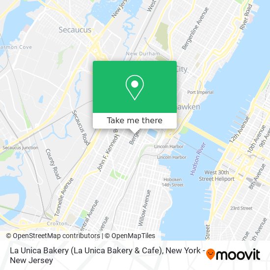 Mapa de La Unica Bakery