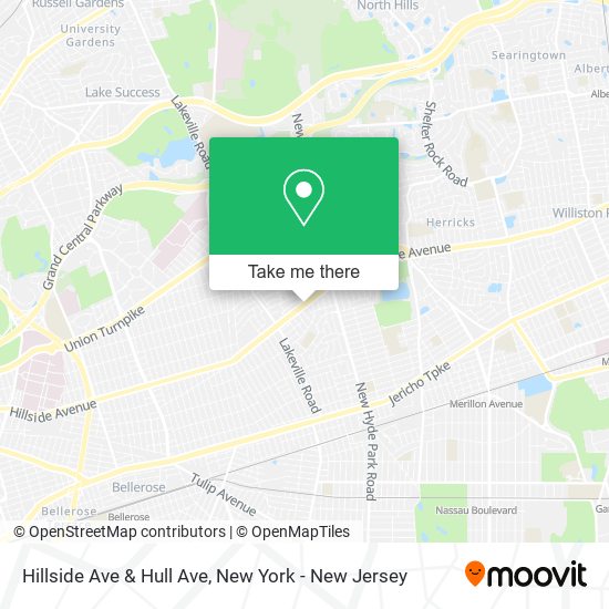 Hillside Ave & Hull Ave map
