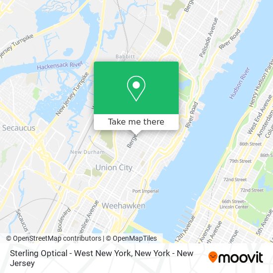 Sterling Optical - West New York map