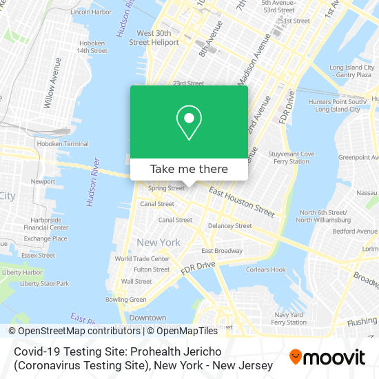 Mapa de Covid-19 Testing Site: Prohealth Jericho (Coronavirus Testing Site)