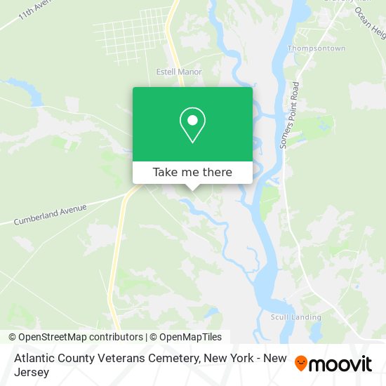 Atlantic County Veterans Cemetery map