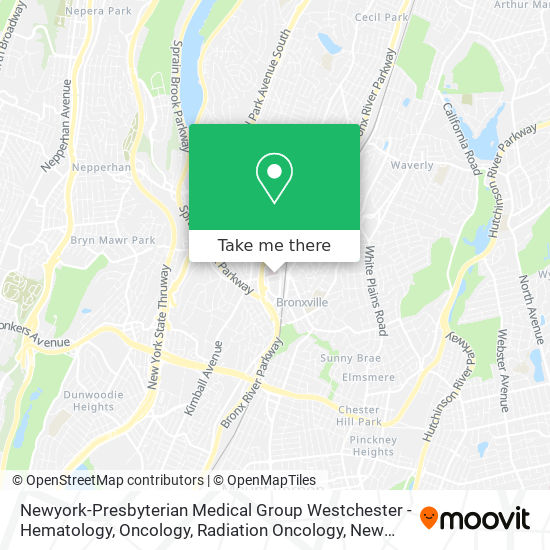 Newyork-Presbyterian Medical Group Westchester - Hematology, Oncology, Radiation Oncology map