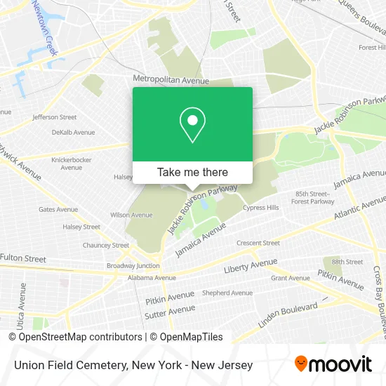 Union Field Cemetery map