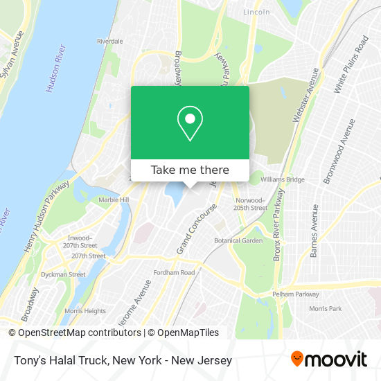 Tony's Halal Truck map