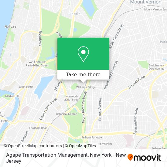 Agape Transportation Management map