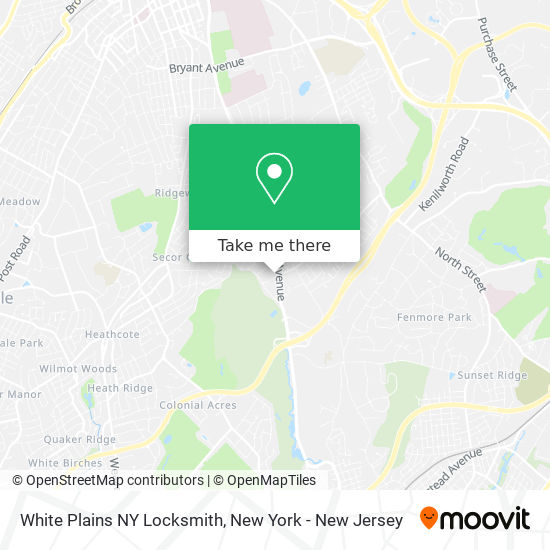 White Plains NY Locksmith map