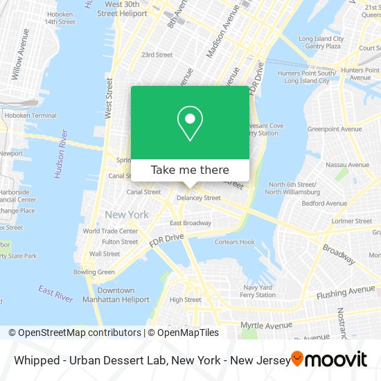 Mapa de Whipped - Urban Dessert Lab