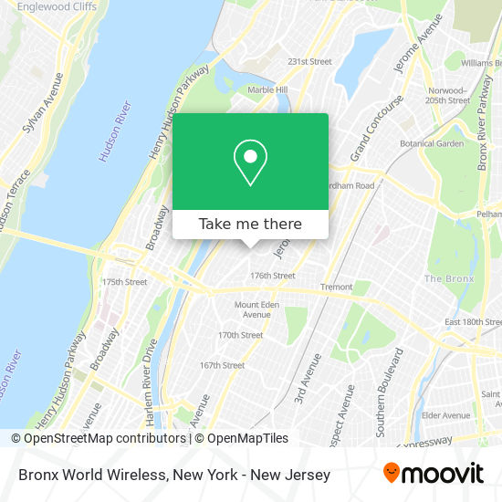 Mapa de Bronx World Wireless