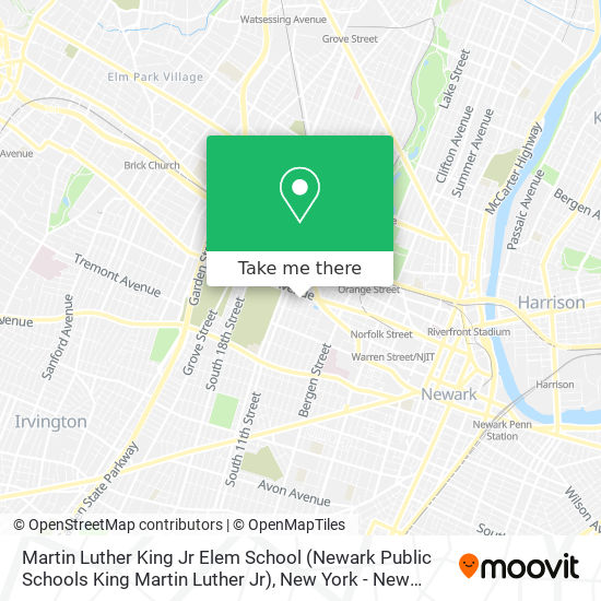 Martin Luther King Jr Elem School (Newark Public Schools King Martin Luther Jr) map