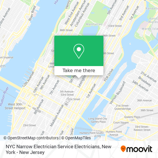 NYC Narrow Electrician Service Electricians map