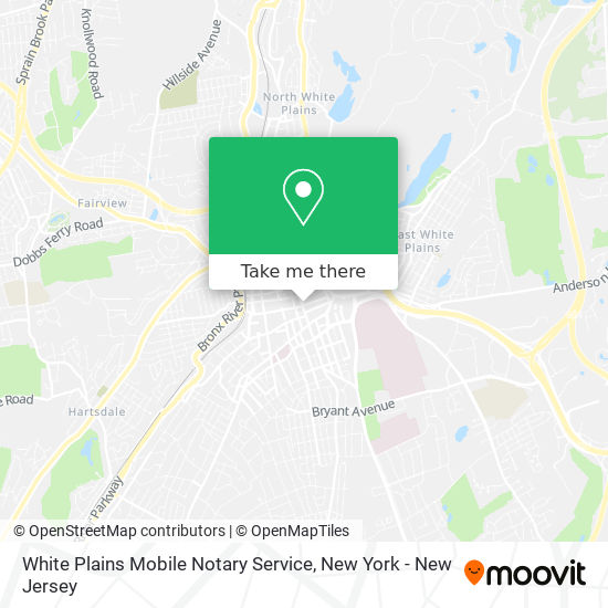 Mapa de White Plains Mobile Notary Service