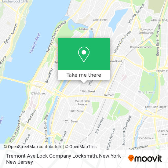 Mapa de Tremont Ave Lock Company Locksmith