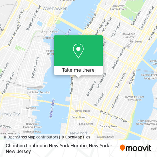 Mapa de Christian Louboutin New York Horatio