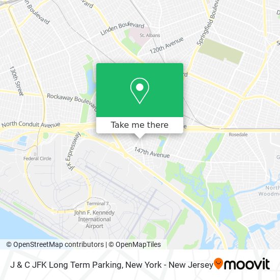 J & C JFK Long Term Parking map