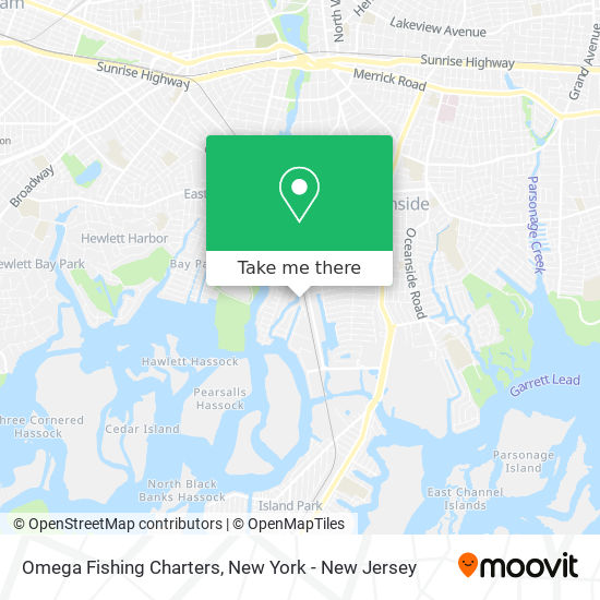 Omega Fishing Charters map