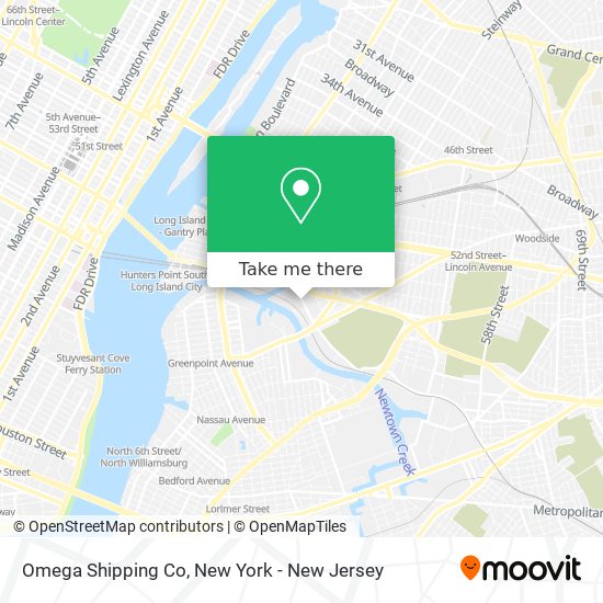 Mapa de Omega Shipping Co