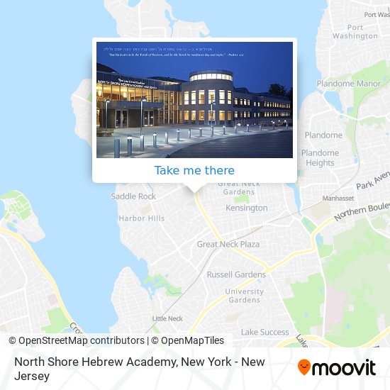 Mapa de North Shore Hebrew Academy