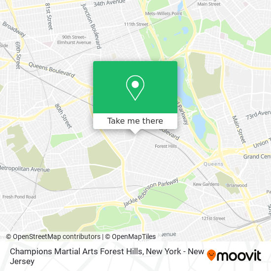 Champions Martial Arts Forest Hills map