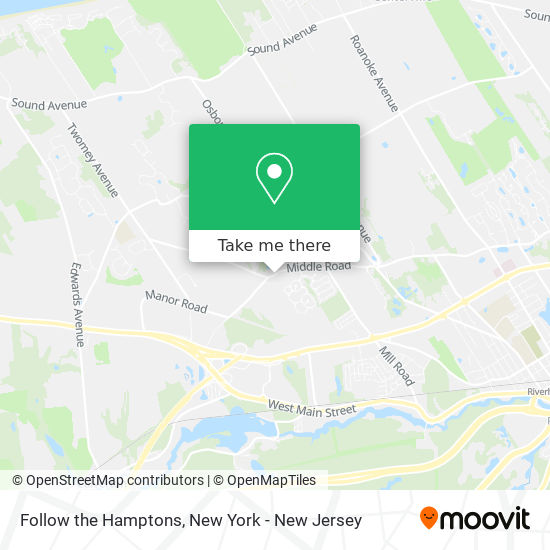 Follow the Hamptons map