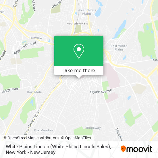 White Plains Lincoln map