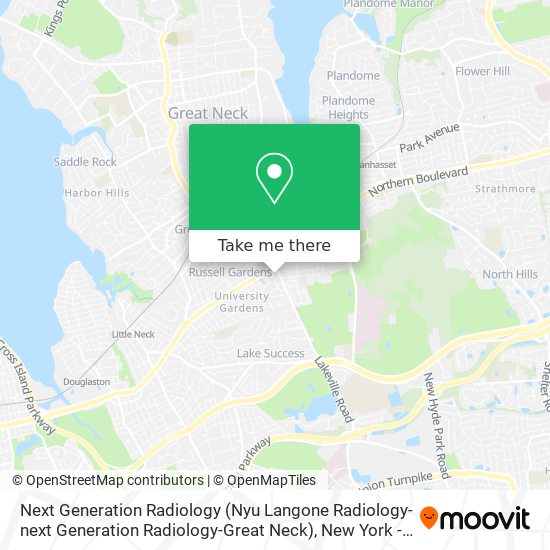 Mapa de Next Generation Radiology (Nyu Langone Radiology-next Generation Radiology-Great Neck)