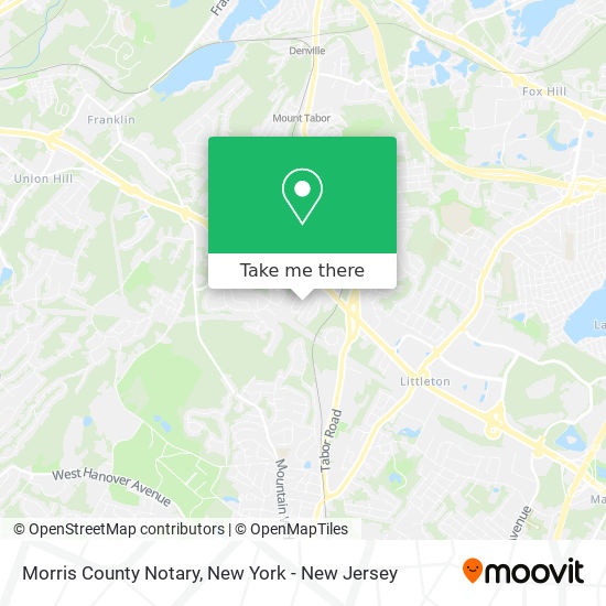 Mapa de Morris County Notary
